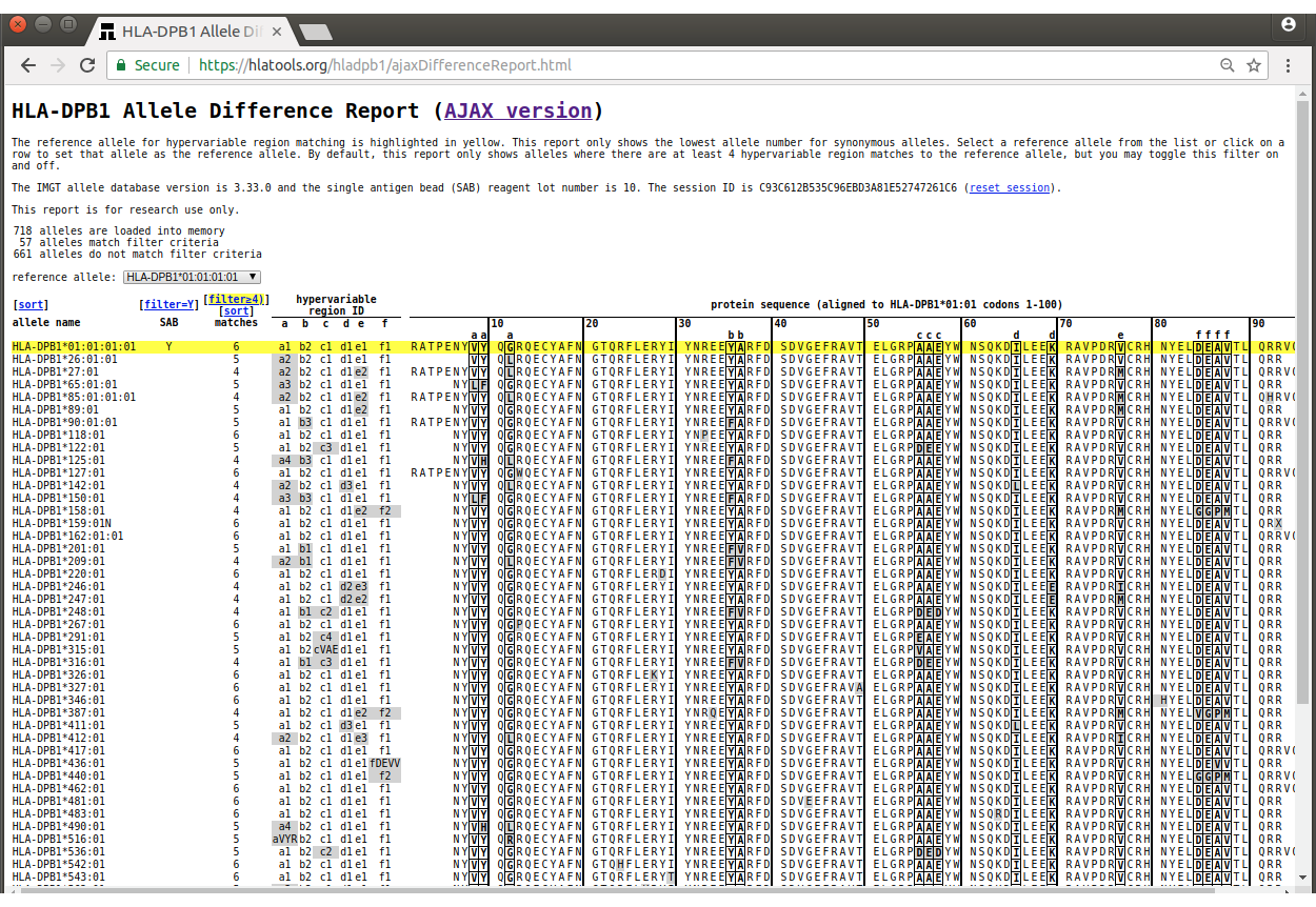 HLADPB1 REST API Endpoints