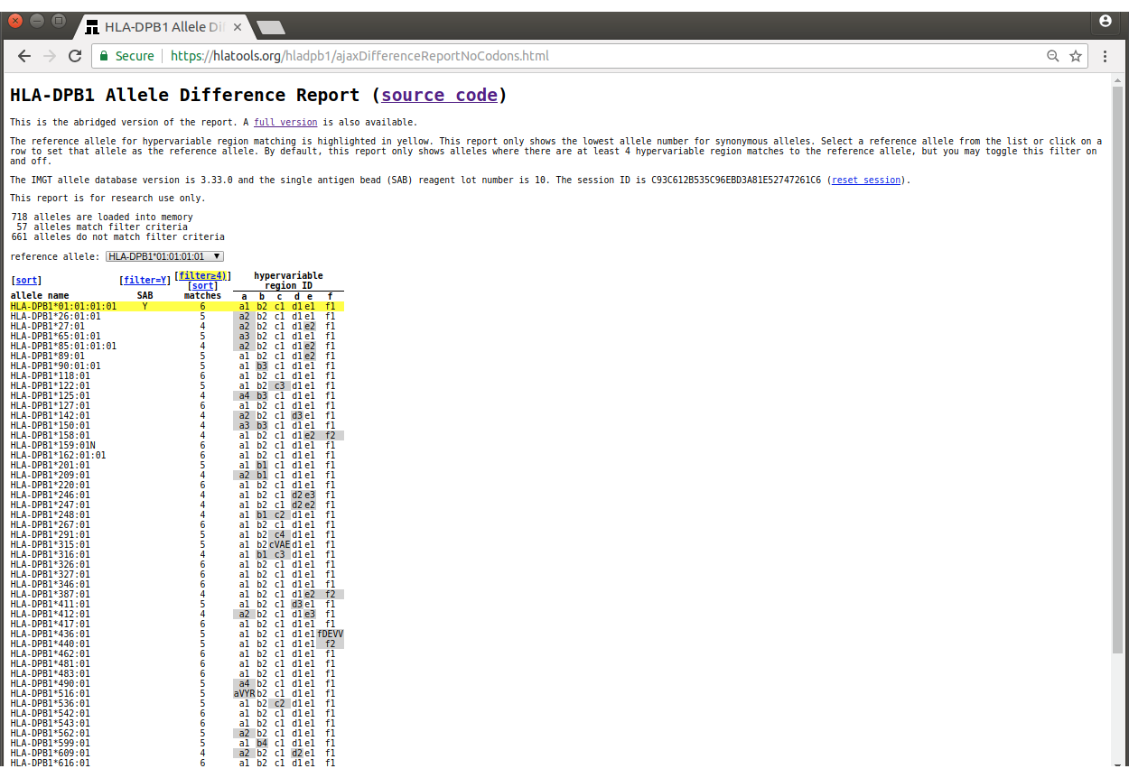 HLADPB1 REST API Endpoints